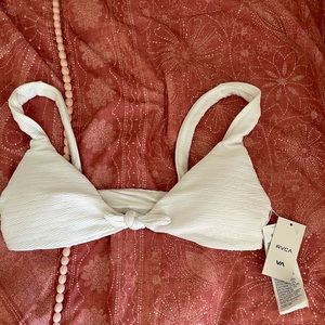 Brand new RVCA La Jolla Tie Front Bikini Top